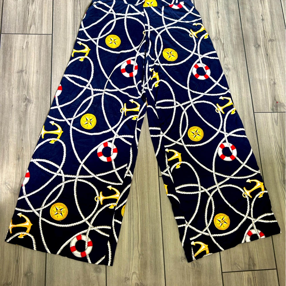 Nautical Themed Palazzo Pants